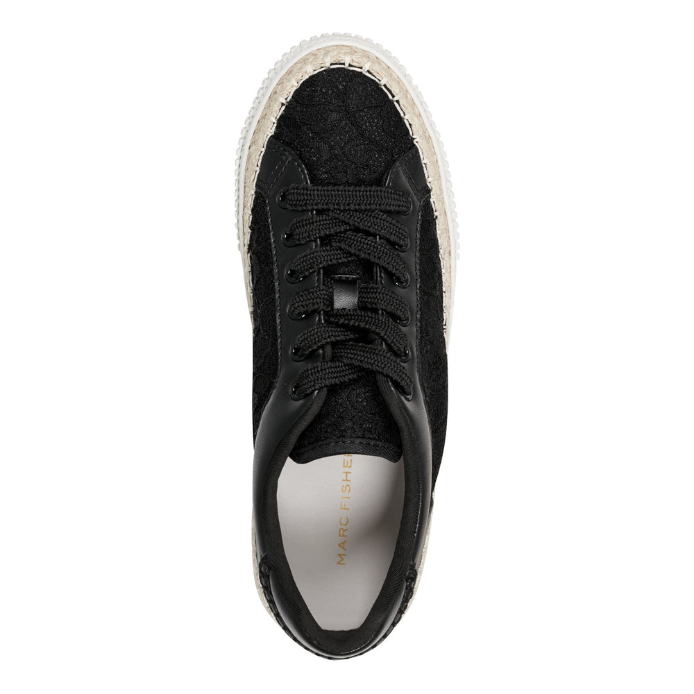 Spryng Platform Laceup Sneaker - Black/Lace / Marc Fisher Discount