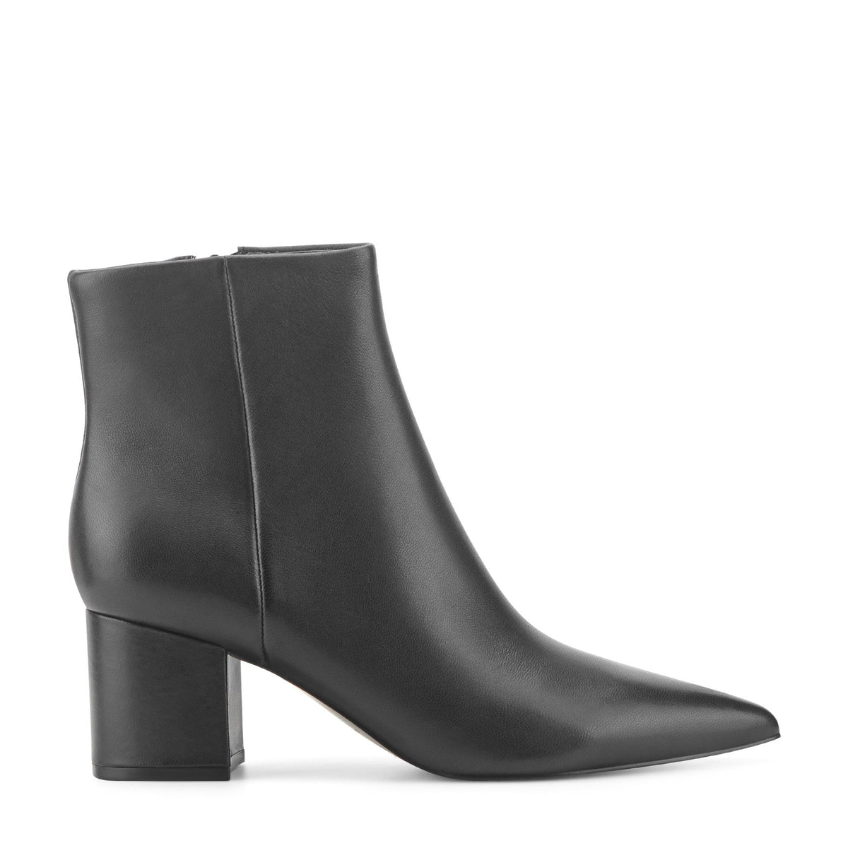 Jarli Pointy Leather Ankle Bootie - Black Leather / Marc Fisher Outlet
