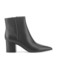 Jarli Pointy Leather Ankle Bootie - Black Leather / Marc Fisher Outlet