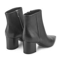 Jarli Pointy Leather Ankle Bootie - Black Leather / Marc Fisher Outlet