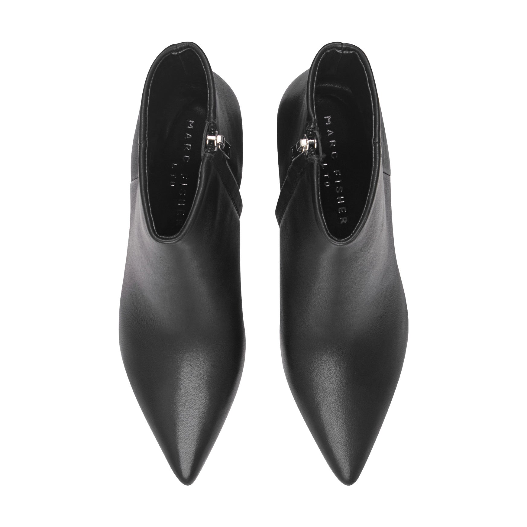 Jarli Pointy Leather Ankle Bootie - Black Leather / Marc Fisher Outlet