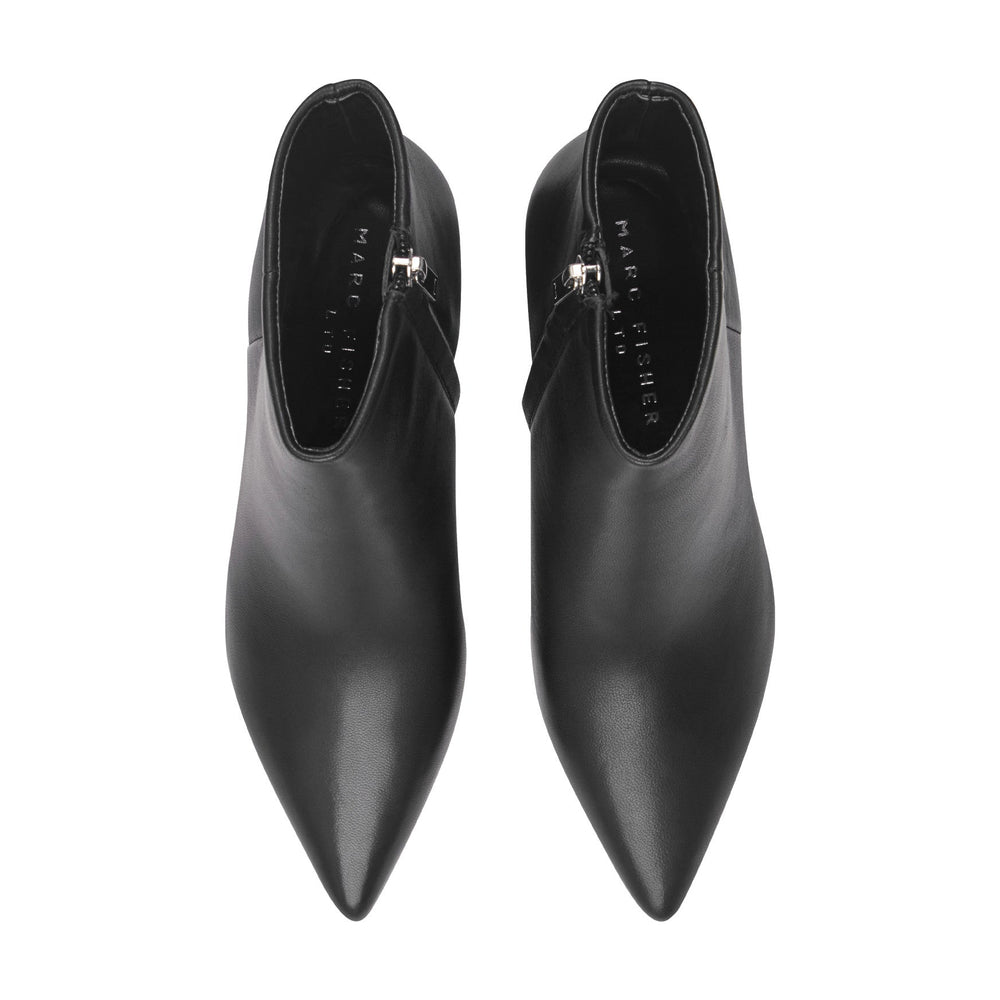 Jarli Pointy Leather Ankle Bootie - Black Leather / Marc Fisher Outlet