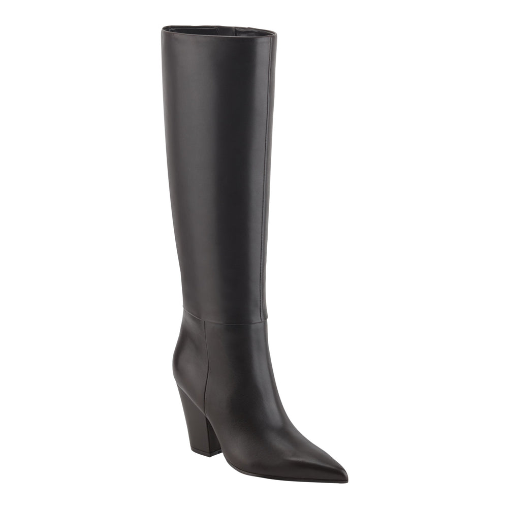 Estella Knee High Leather Boot - Dark Brown Leather / Marc Fisher On Sale