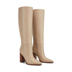 Lannie Dress Leather Boot - Light Natural Leather / Marc Fisher Sale