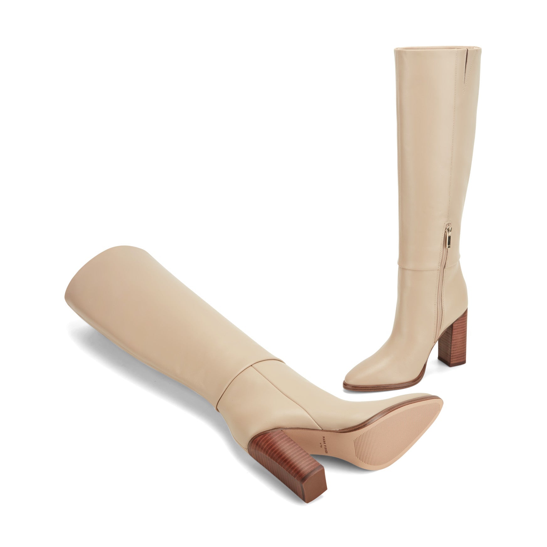 Lannie Dress Leather Boot - Light Natural Leather / Marc Fisher Sale