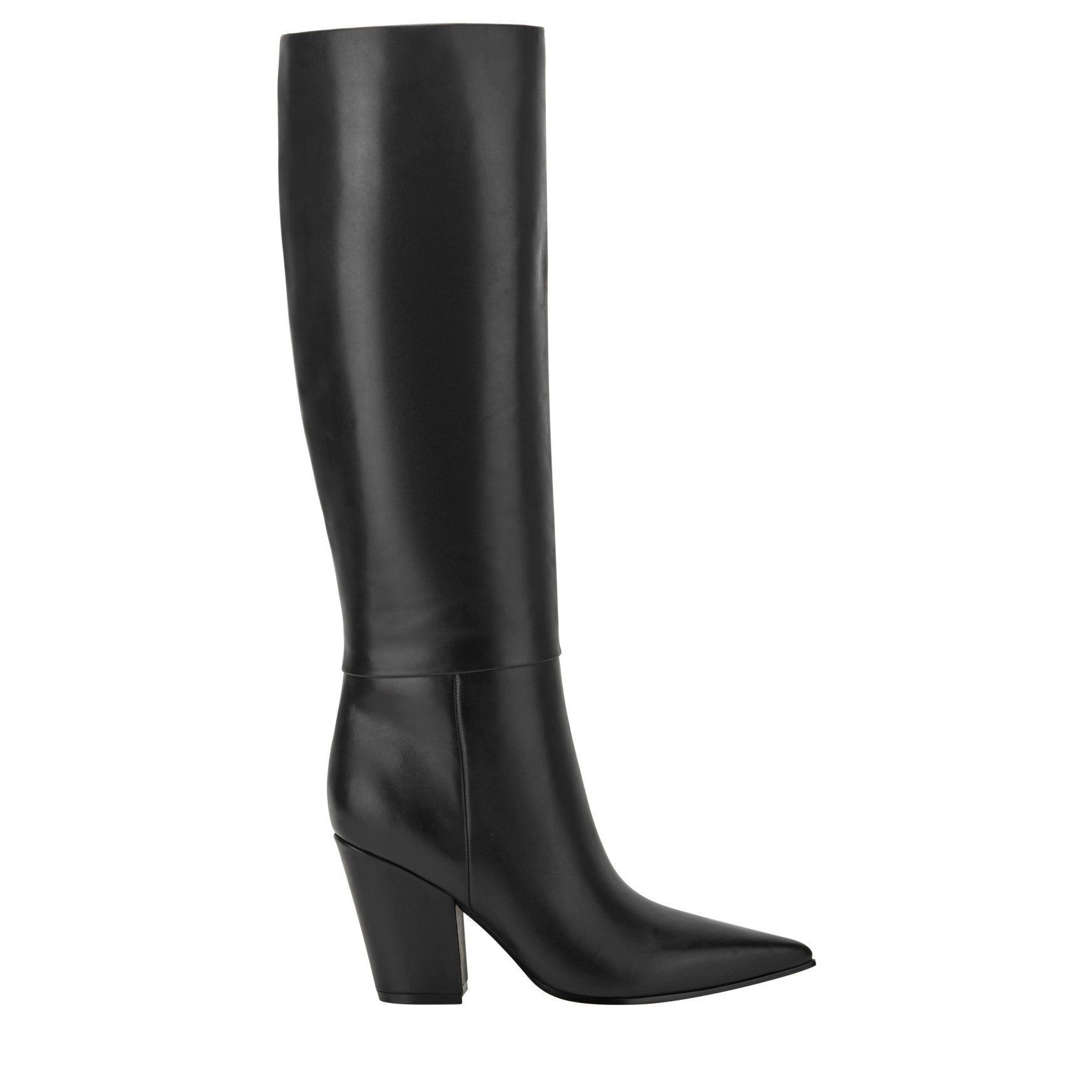 Estella Knee High Leather Boot - Black Leather / Marc Fisher Outlet