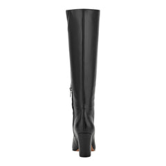 Estella Knee High Leather Boot - Black Leather / Marc Fisher Outlet