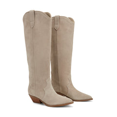 Ander Leather Western Boot - Taupe / Marc Fisher On Sale