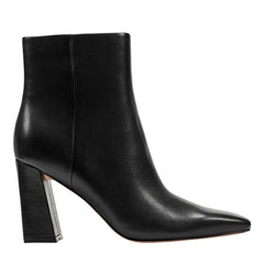 Novella Block Heel Leather Ankle Bootie - Black Leather / Marc Fisher Discount