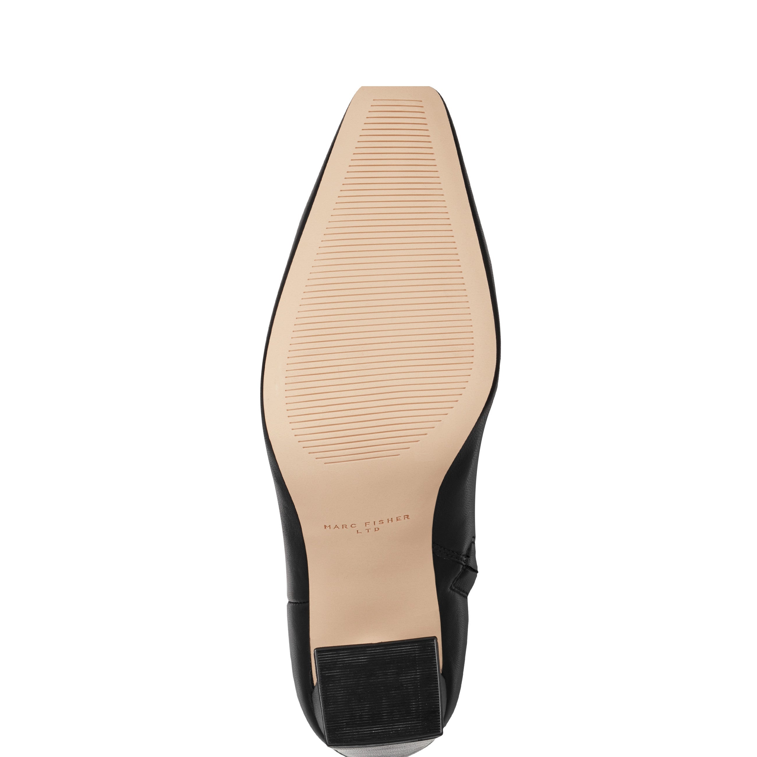 Novella Block Heel Leather Ankle Bootie - Black Leather / Marc Fisher Discount