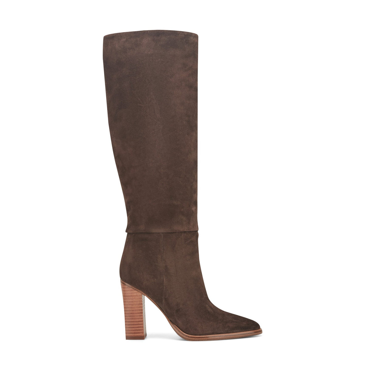 Lannie Dress Leather Boot - Dark Brown Suede / Marc Fisher Online