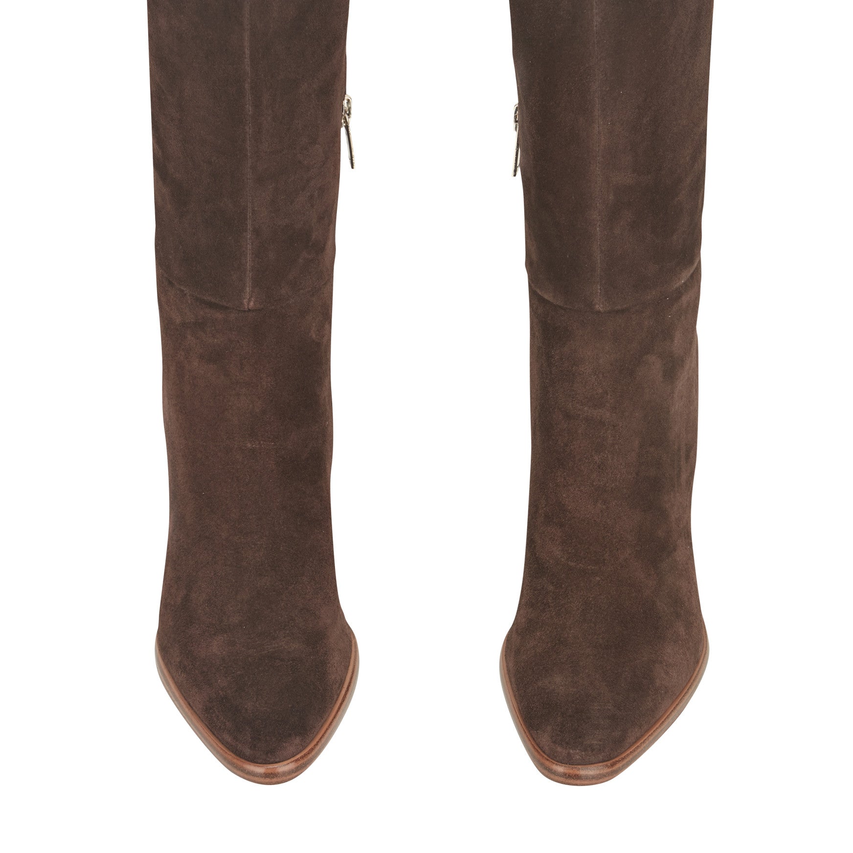 Lannie Dress Leather Boot - Dark Brown Suede / Marc Fisher Online