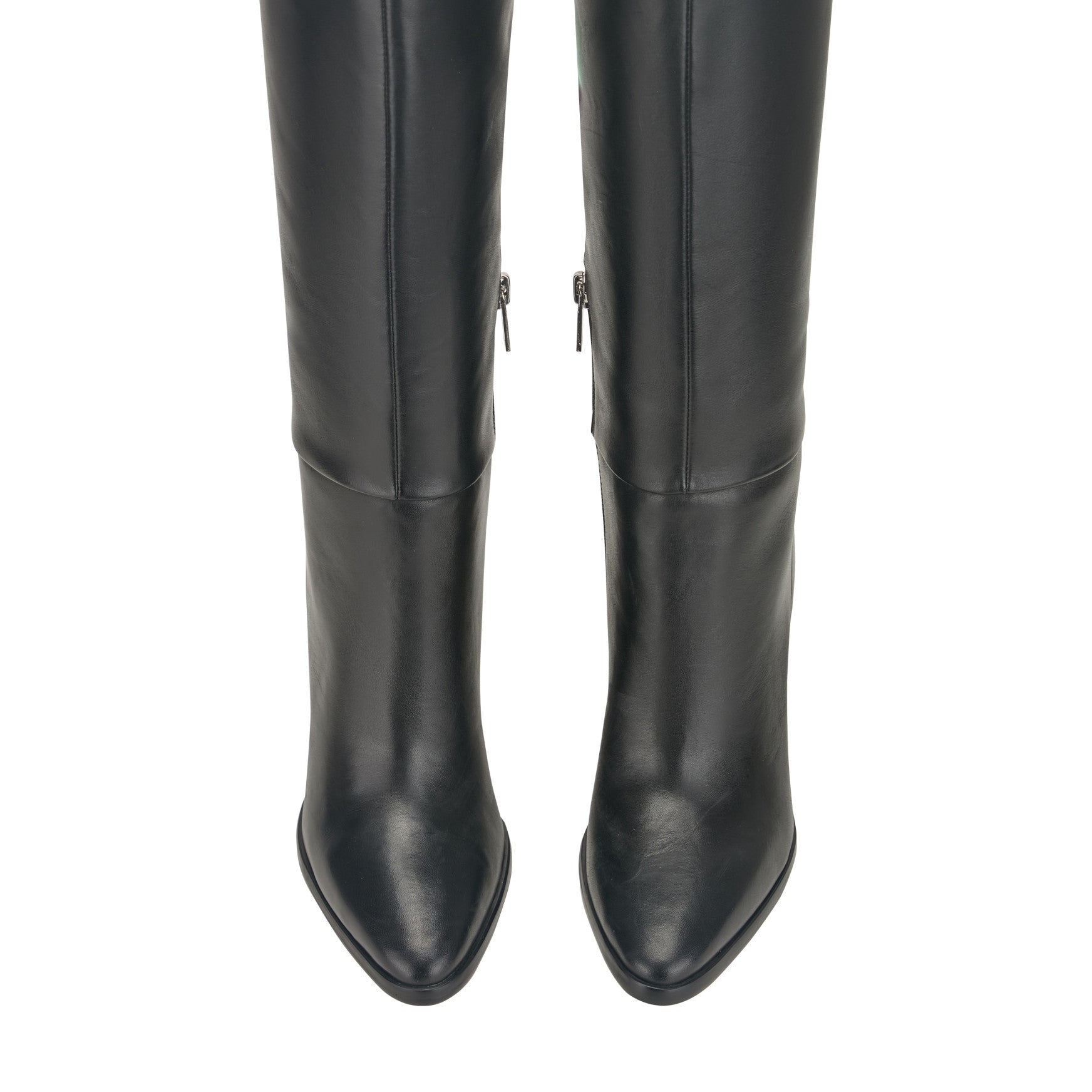 Lannie Dress Leather Boot - Black Leather / Marc Fisher US