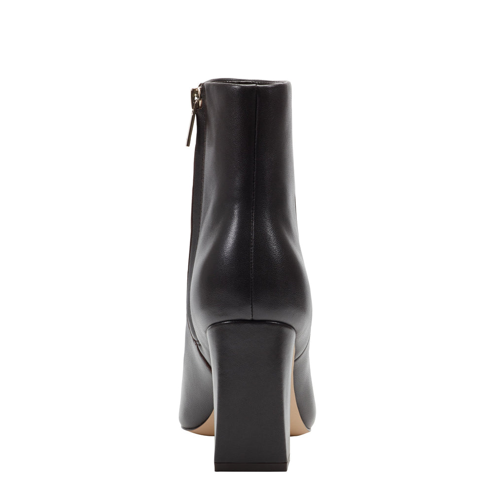 Novella Block Heel Leather Ankle Bootie - Dark Brown Leather / Marc Fisher On Sale