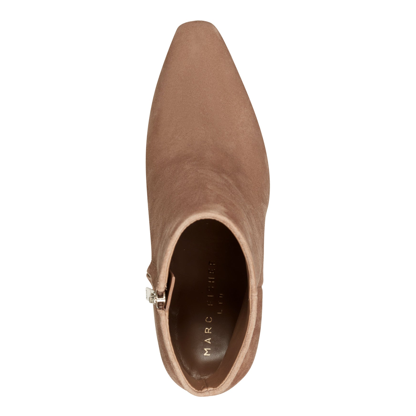 Yanara Heeled Leather Bootie - Natural Suede / Marc Fisher Online