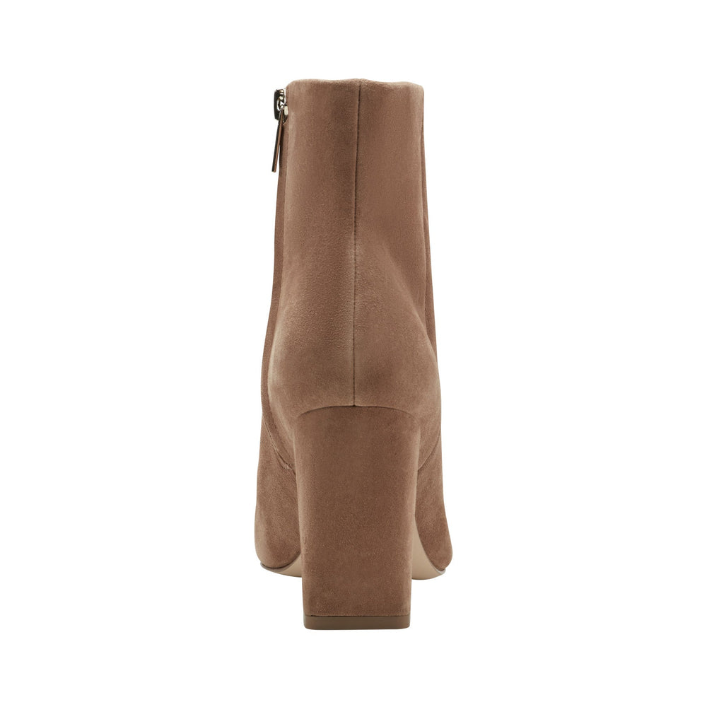 Yanara Heeled Leather Bootie - Natural Suede / Marc Fisher Online