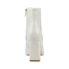 Yanara Heeled Leather Bootie - Chic Cream Leather / Marc Fisher US