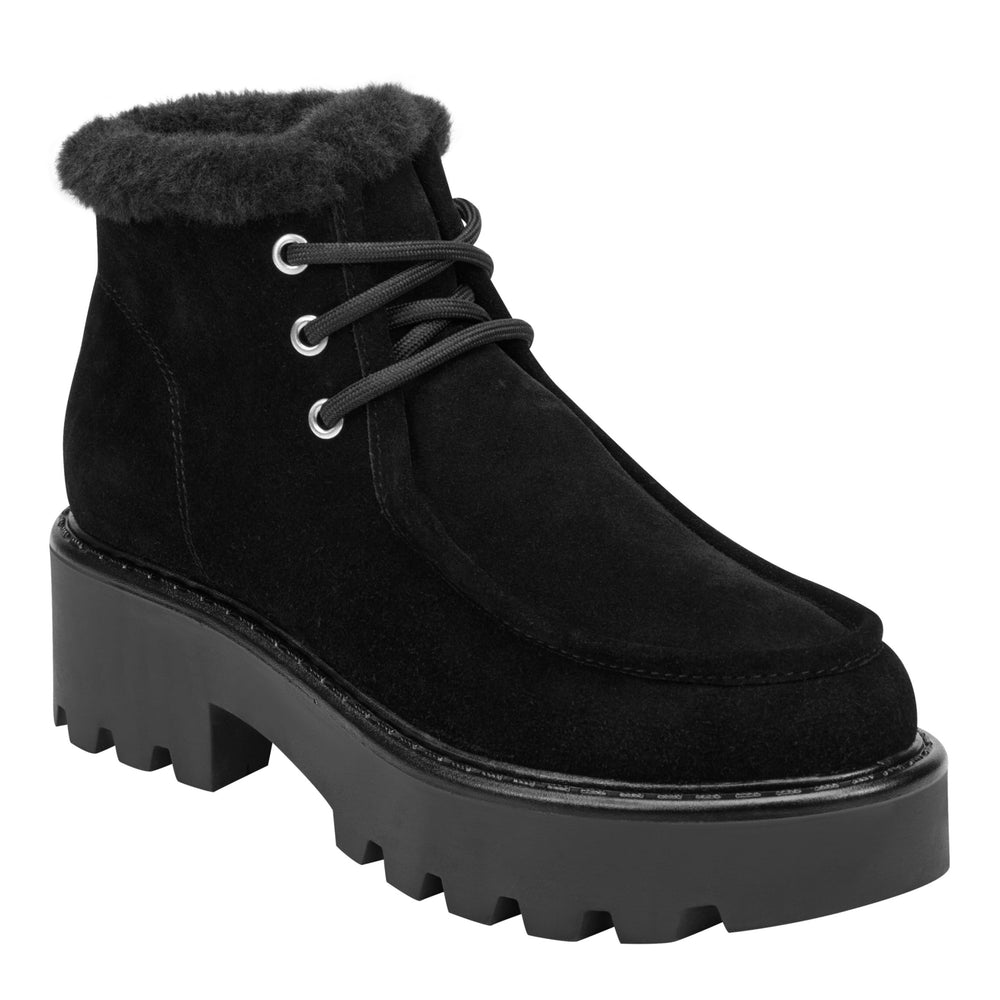 Percy Lug Sole Bootie - Black Suede / Marc Fisher Discount