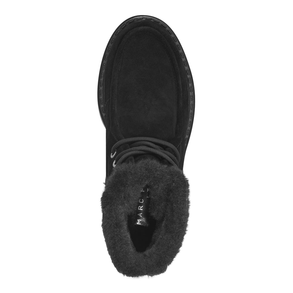 Percy Lug Sole Bootie - Black Suede / Marc Fisher Discount