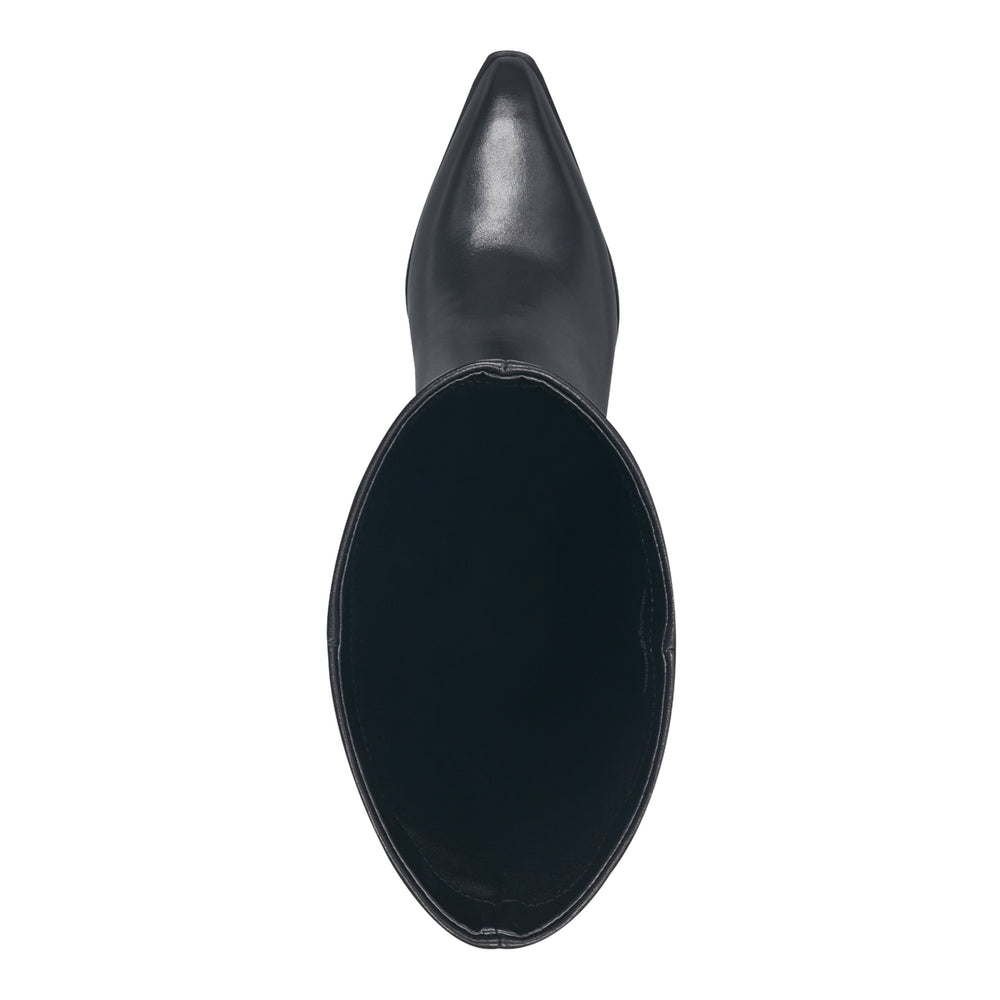 Tarrie Block Heel Leather Boot - Black Leather / Marc Fisher Online