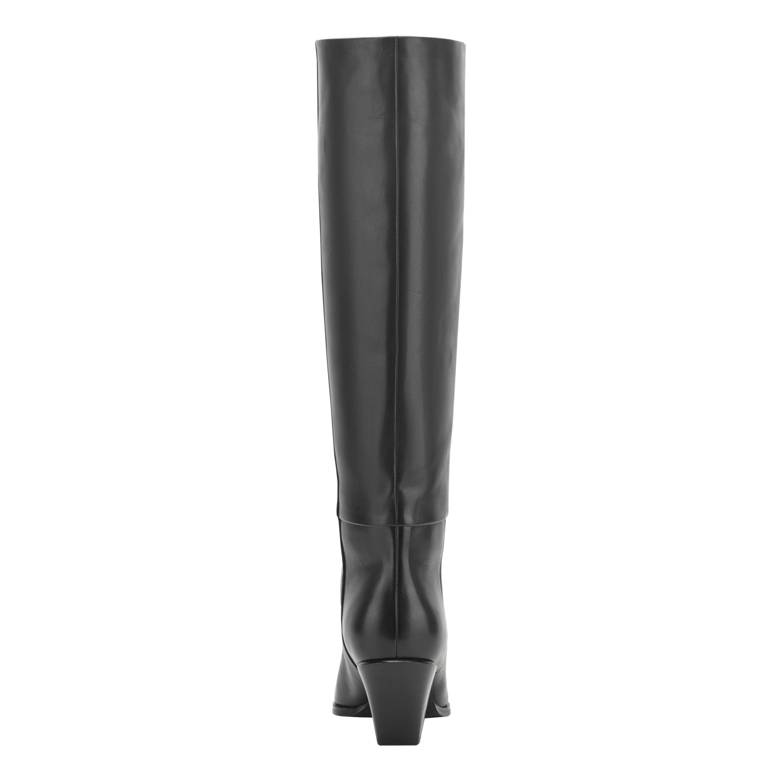 Tarrie Block Heel Leather Boot - Black Leather / Marc Fisher Online