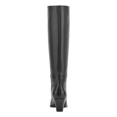Tarrie Block Heel Leather Boot - Black Leather / Marc Fisher Online
