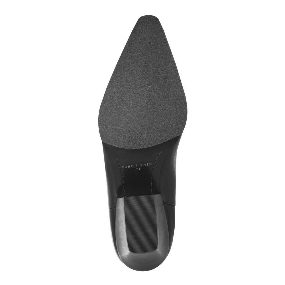 Tarrie Block Heel Leather Boot - Black Leather / Marc Fisher Online