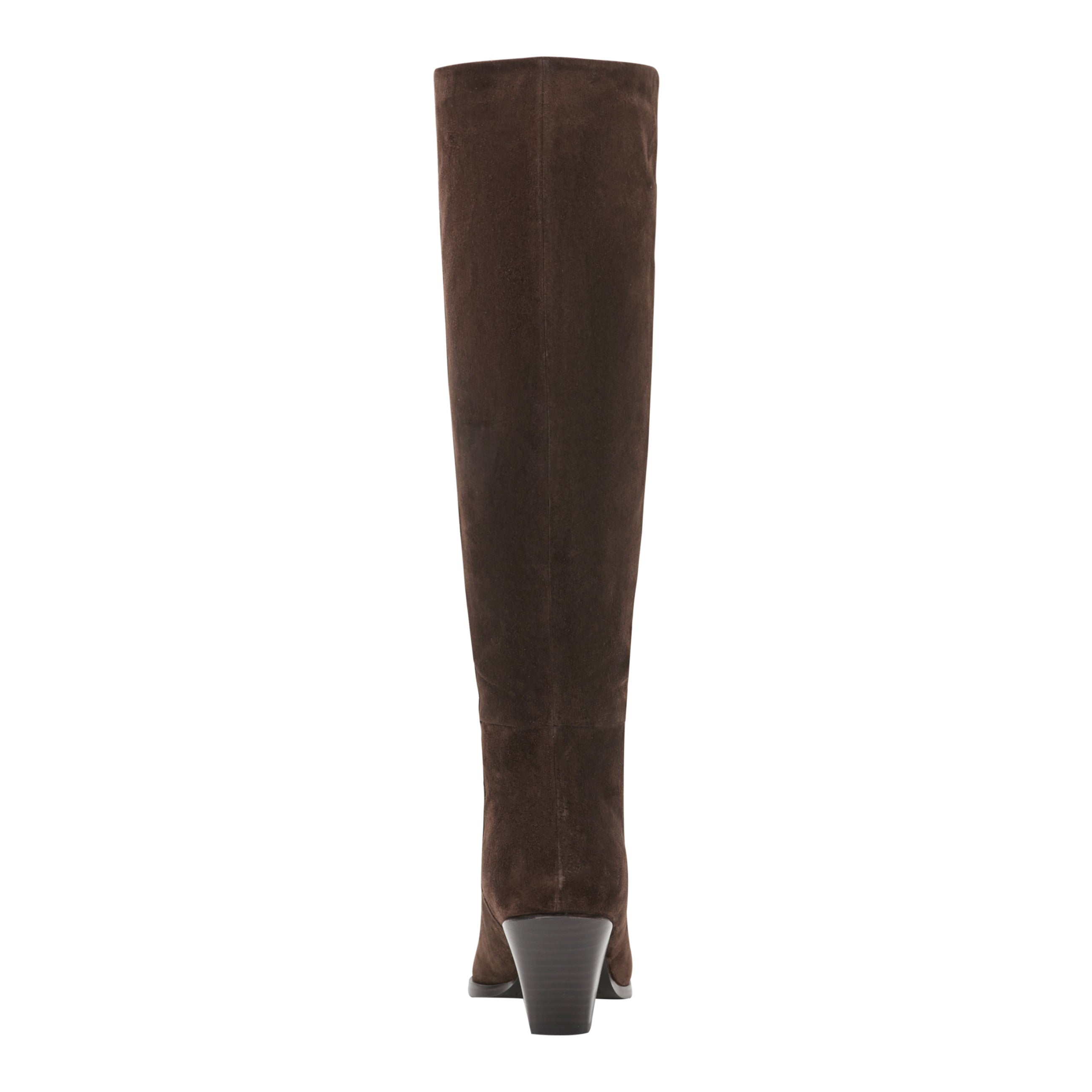 Tarrie Block Heel Leather Boot - Dark Brown Suede / Marc Fisher For Sale