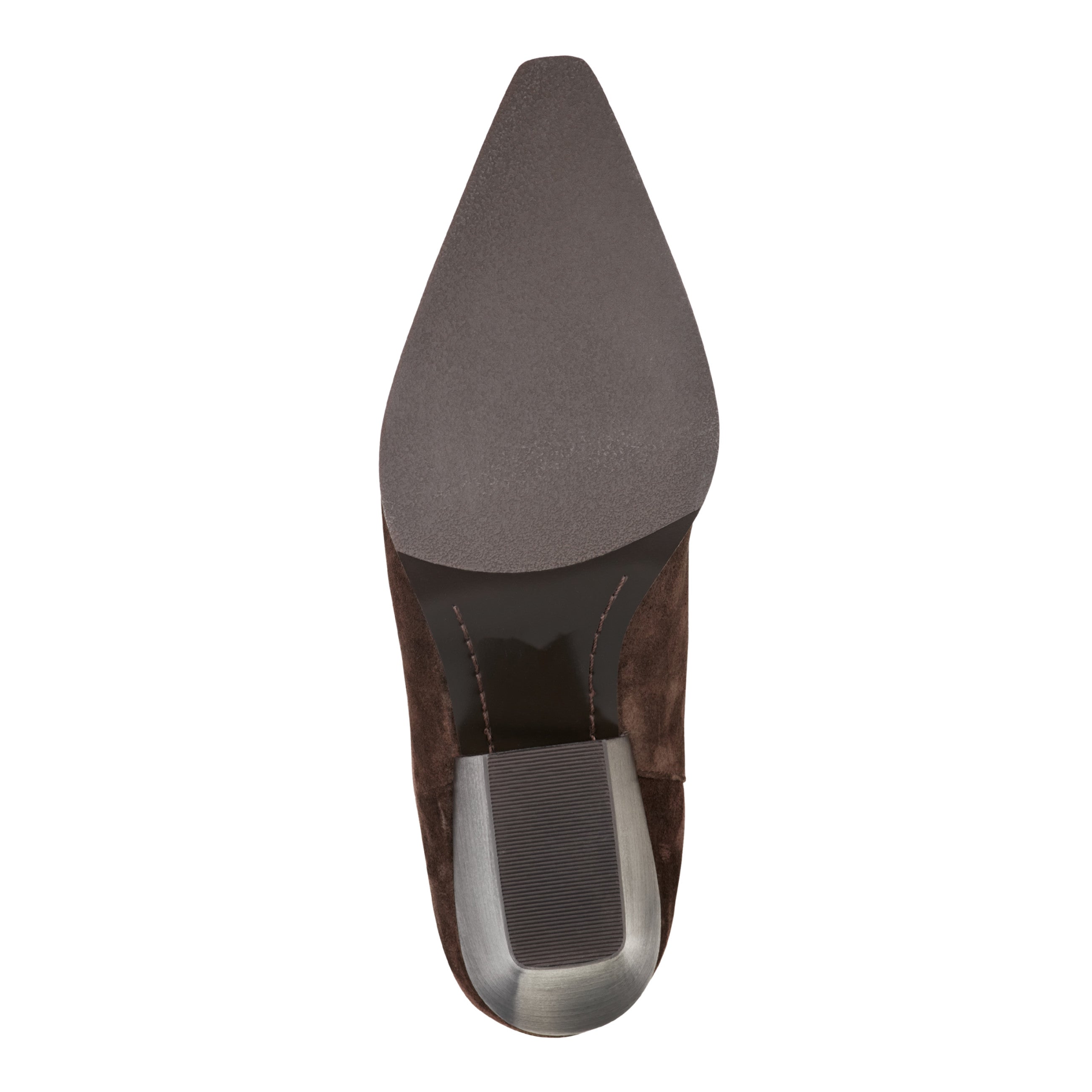 Tarrie Block Heel Leather Boot - Dark Brown Suede / Marc Fisher For Sale