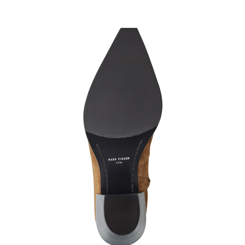 Giulie Western Leather Ankle Bootie - Natural Suede / Marc Fisher Sale