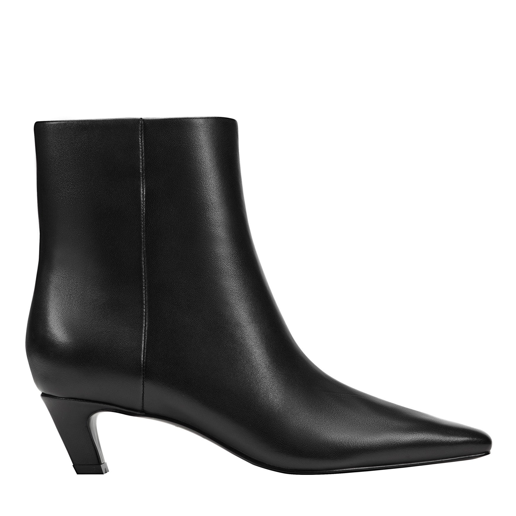 Danai Kitten Heel Leather Ankle Bootie - Black Leather / Marc Fisher Outlet