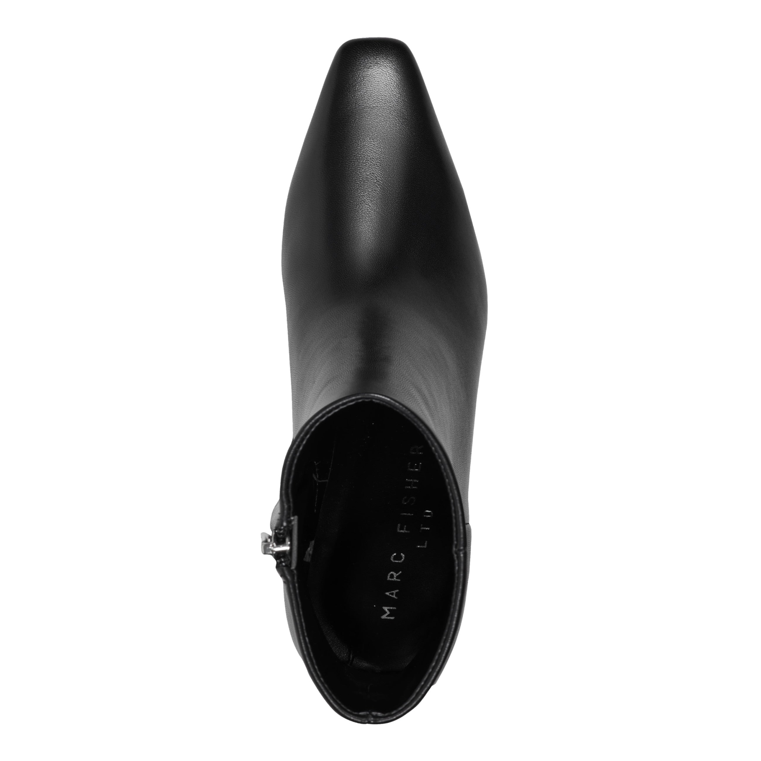 Danai Kitten Heel Leather Ankle Bootie - Black Leather / Marc Fisher Outlet