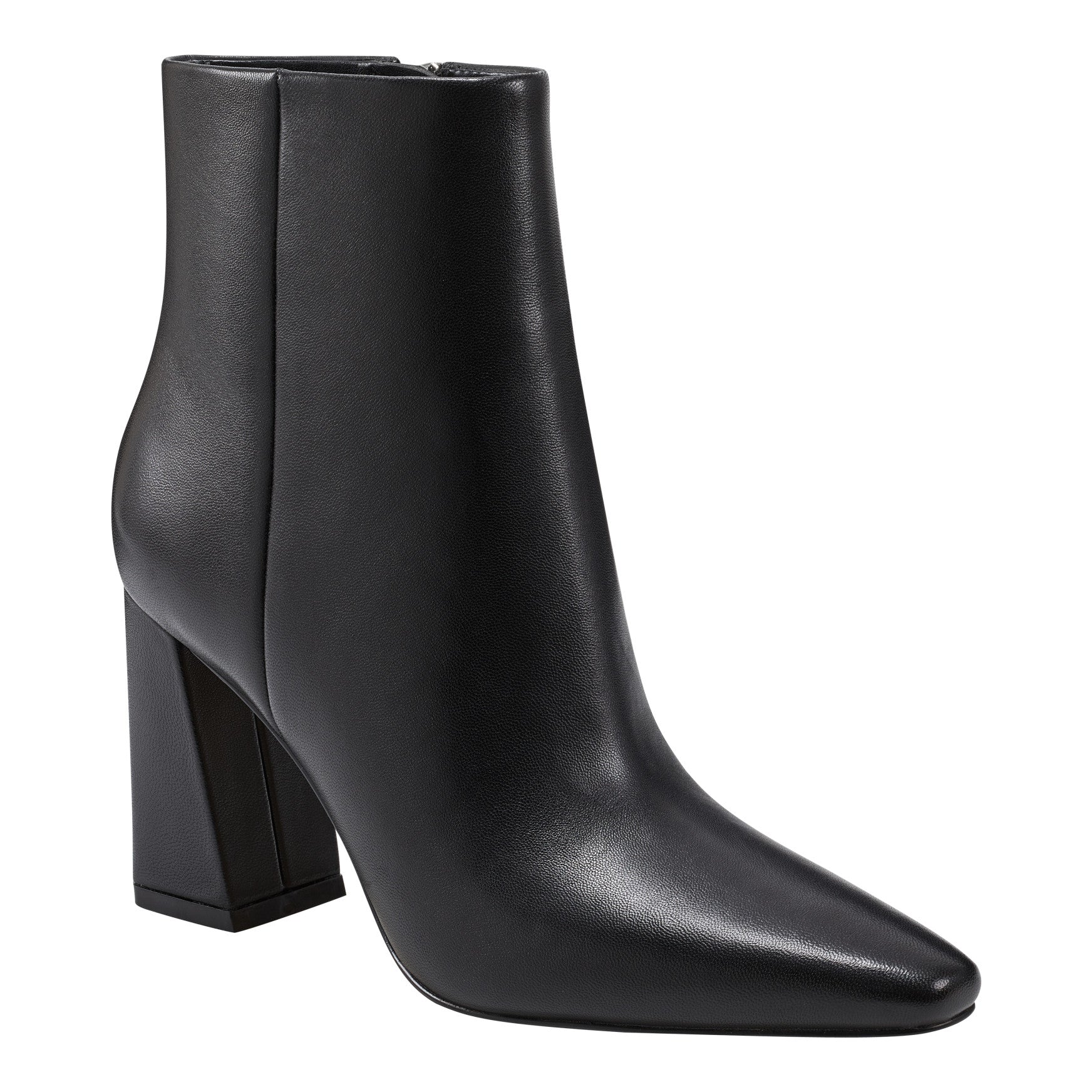 Yanara Heeled Leather Bootie - Black Leather / Marc Fisher On Sale