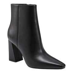 Yanara Heeled Leather Bootie - Black Leather / Marc Fisher On Sale