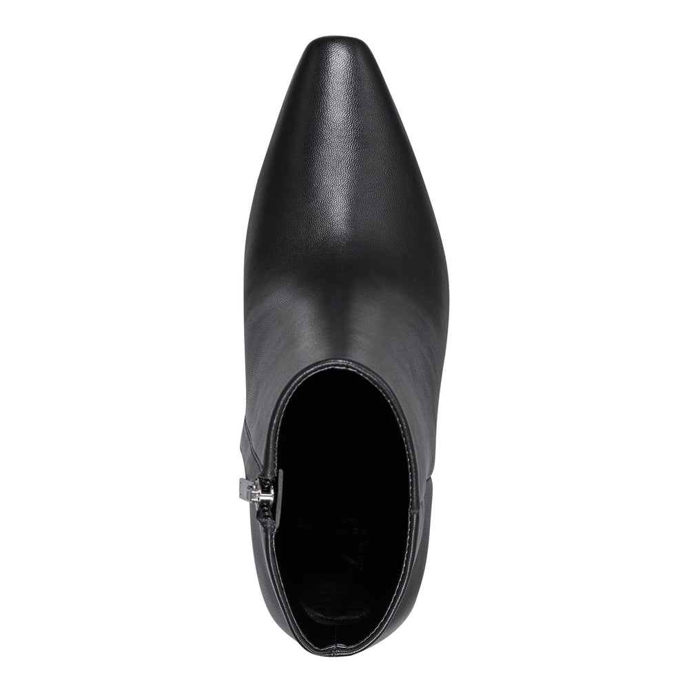 Yanara Heeled Leather Bootie - Black Leather / Marc Fisher On Sale