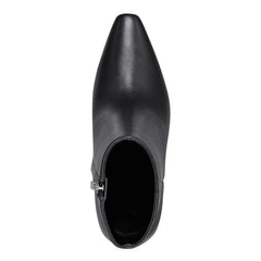 Yanara Heeled Leather Bootie - Black Leather / Marc Fisher On Sale