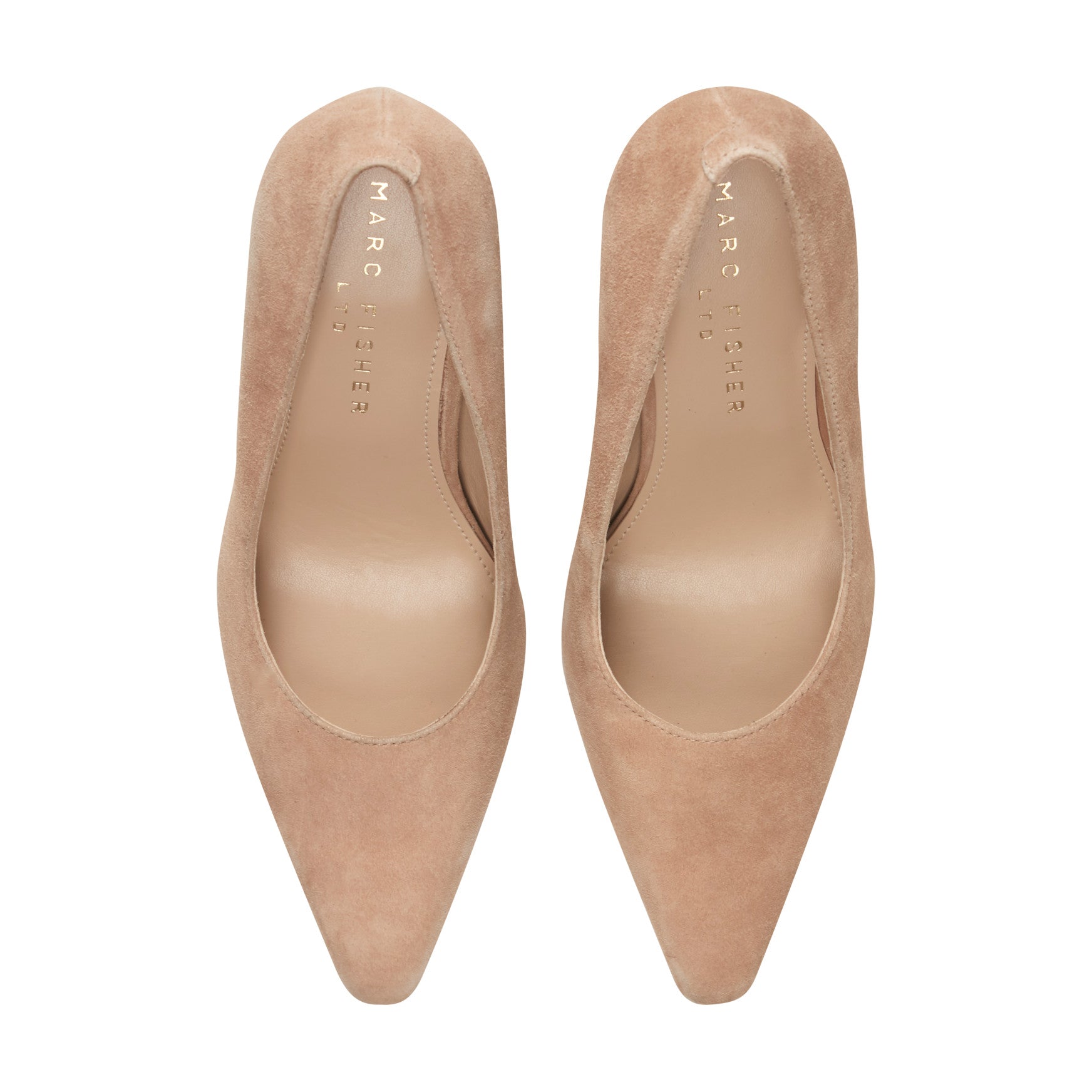 Minny Leather Block Heel Pump - Medium Natural Suede / Marc Fisher Online