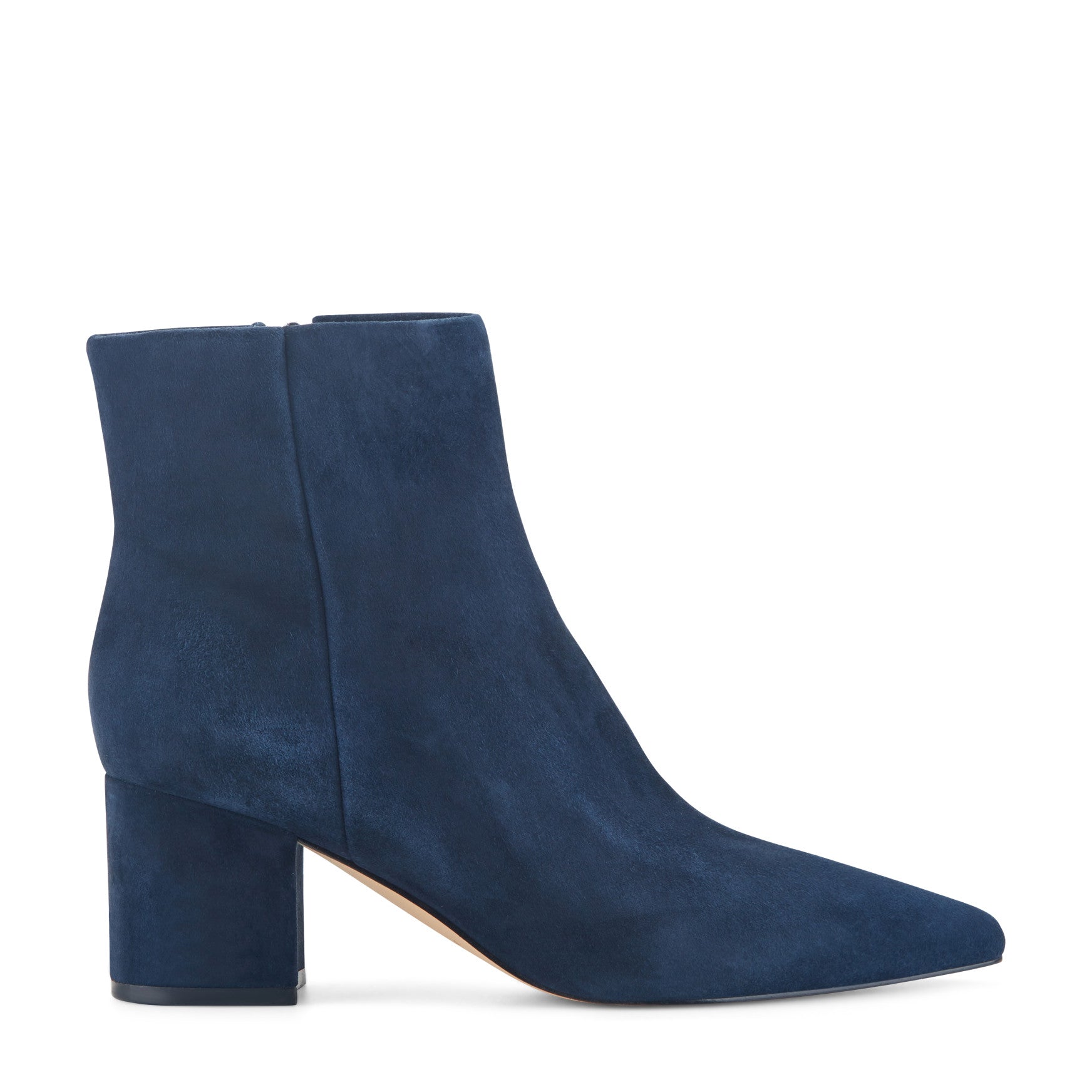 Jarli Pointy Leather Ankle Bootie - Navy Suede / Marc Fisher Online