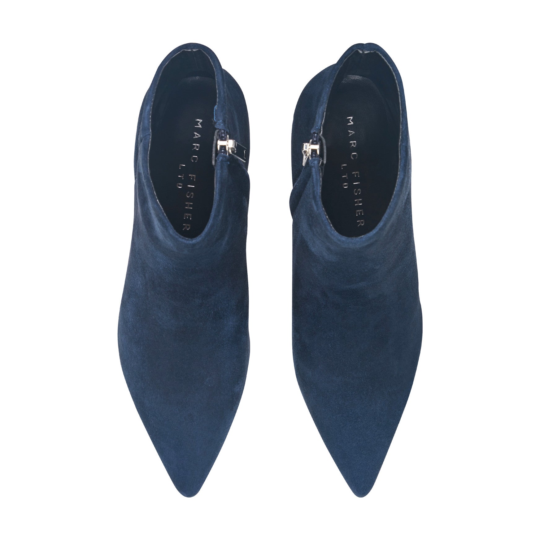 Jarli Pointy Leather Ankle Bootie - Navy Suede / Marc Fisher Online