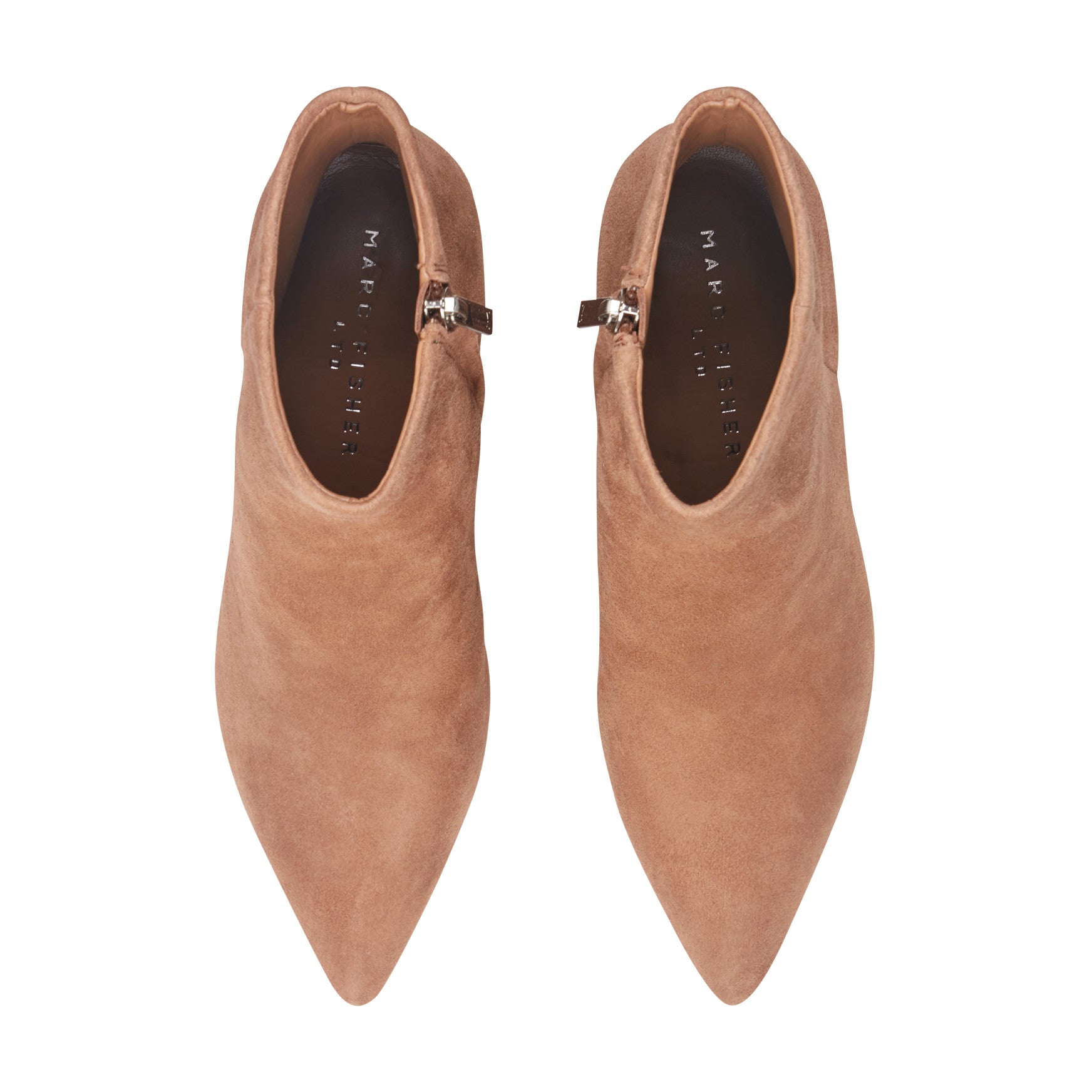 Jarli Pointy Leather Ankle Bootie - Brown Suede / Marc Fisher For Sale