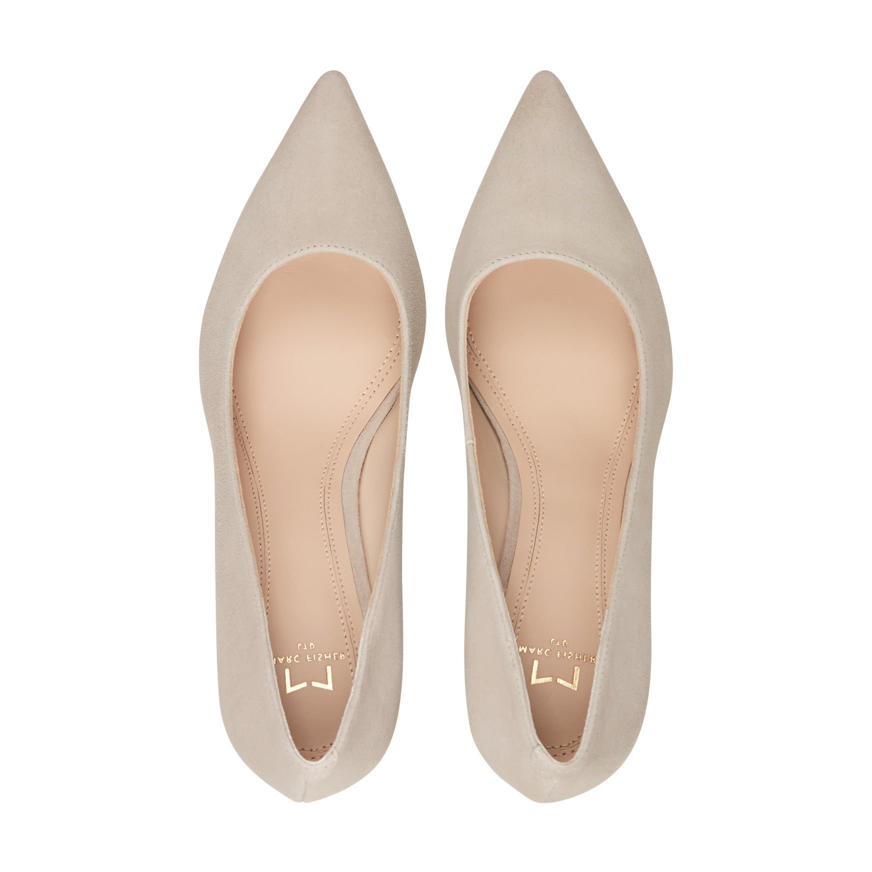 Zala Block Heel Pointy Toe Pump - Natural Suede / Marc Fisher Outlet