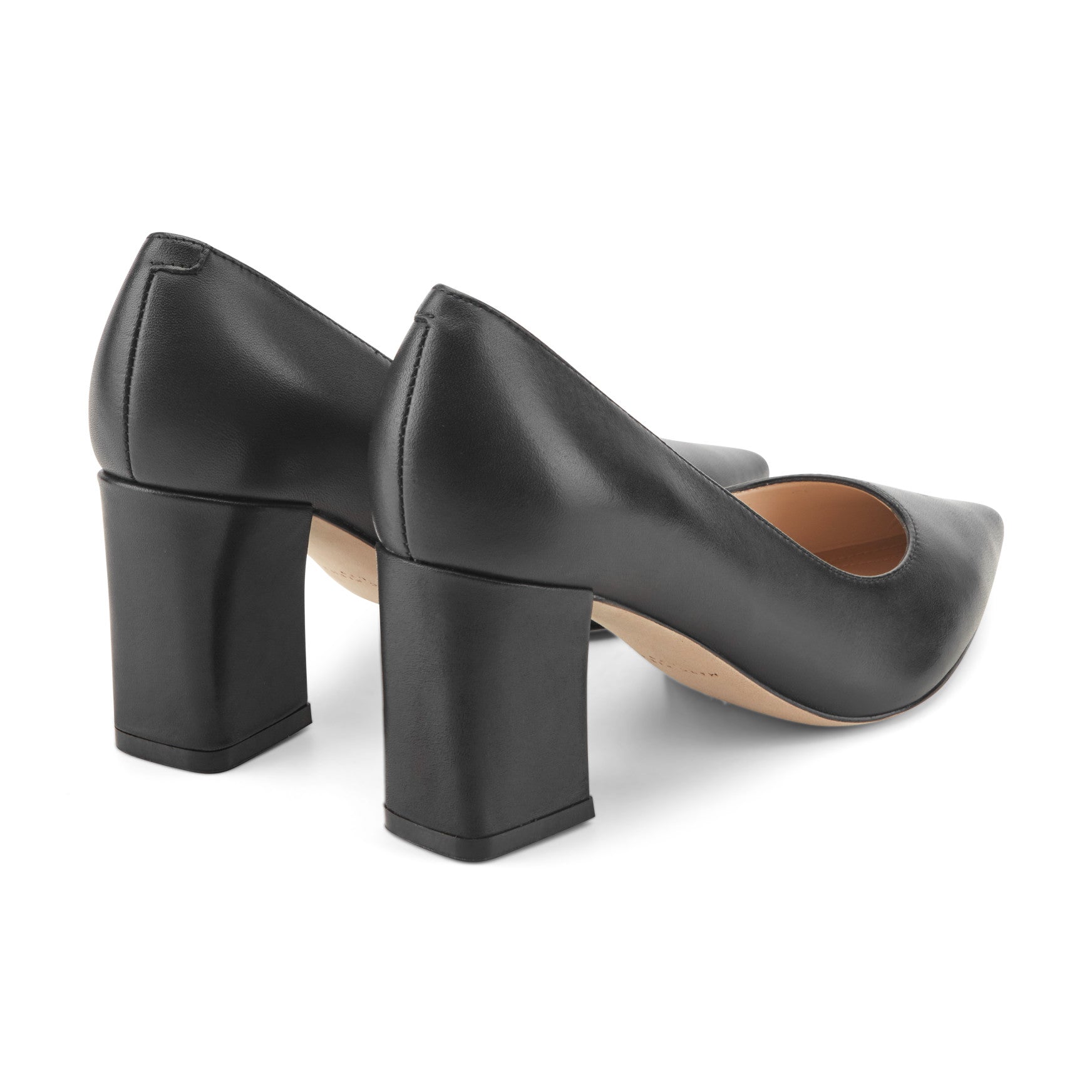 Zala Block Heel Pointy Toe Pump - Black Leather / Marc Fisher On Sale