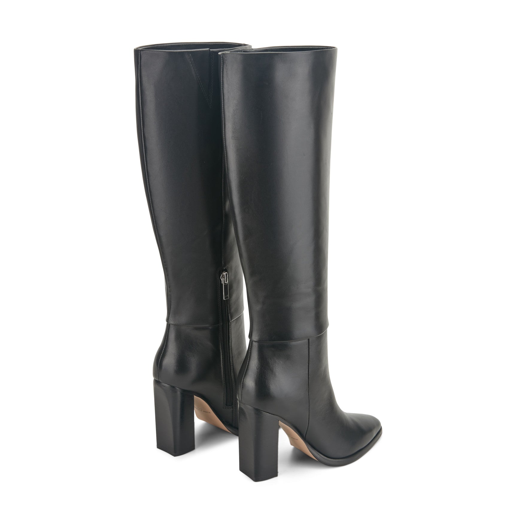 Lannie Wide Calf Dress Leather Boot - Black Leather / Marc Fisher For Sale