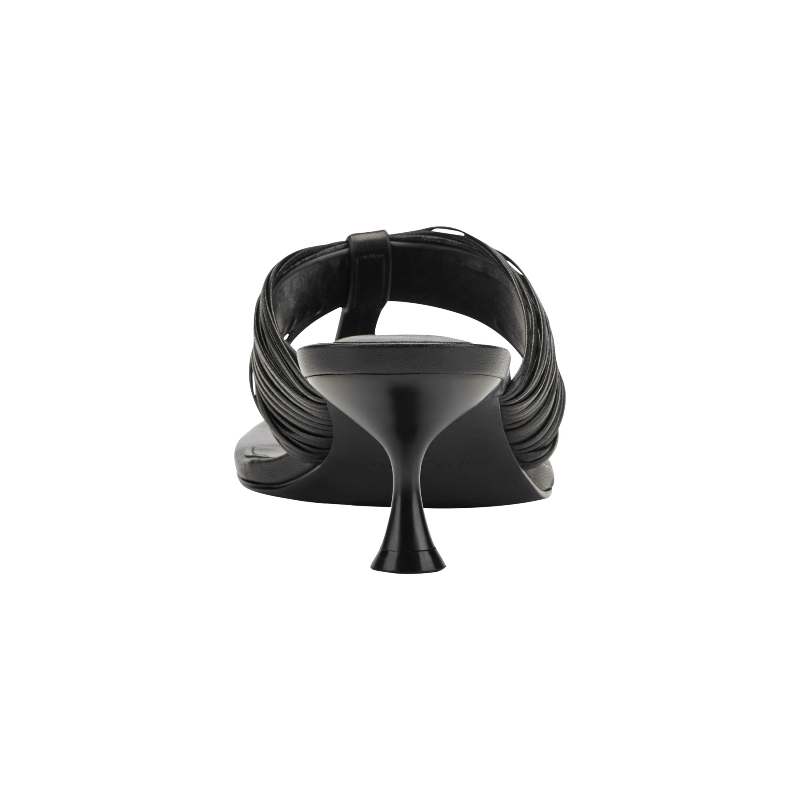Pamilla Leather Heeled Thong Sandal - Black Leather / Marc Fisher On Sale