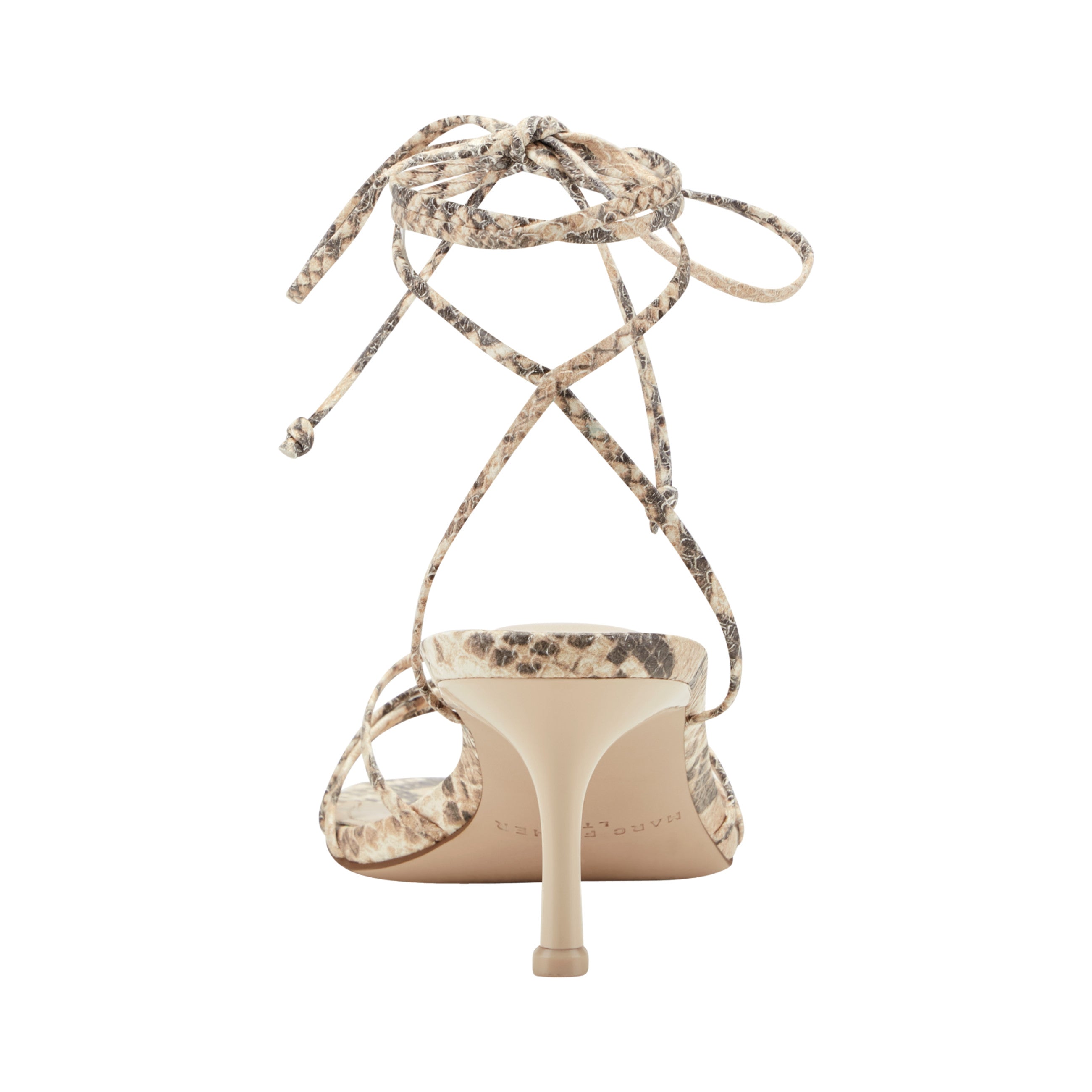 Gineva Leather Ankle Wrap Sandal - Snake Printed Leather / Marc Fisher Discount
