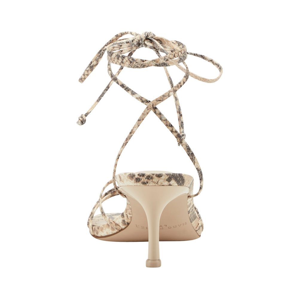Gineva Leather Ankle Wrap Sandal - Snake Printed Leather / Marc Fisher Discount