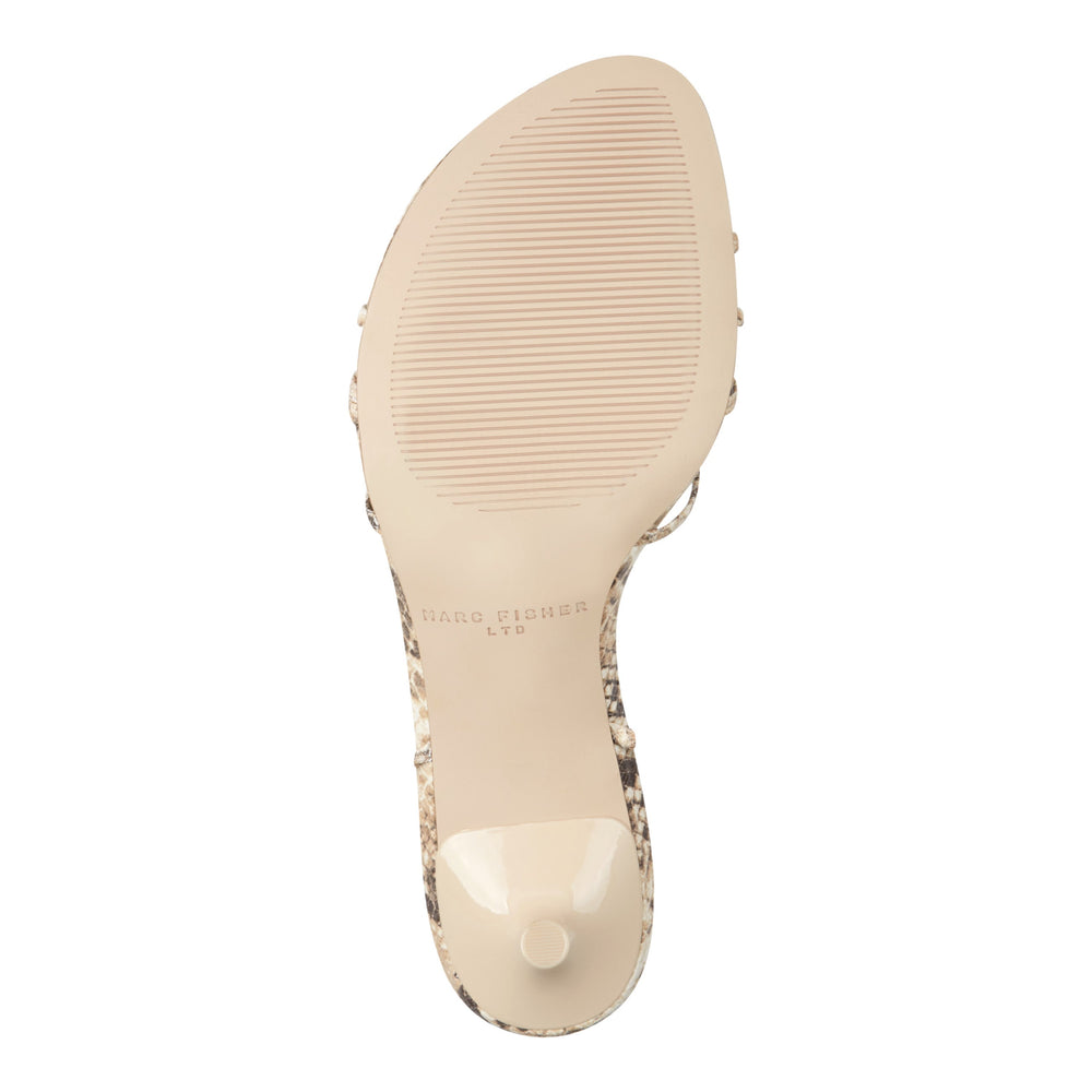 Gineva Leather Ankle Wrap Sandal - Snake Printed Leather / Marc Fisher Discount