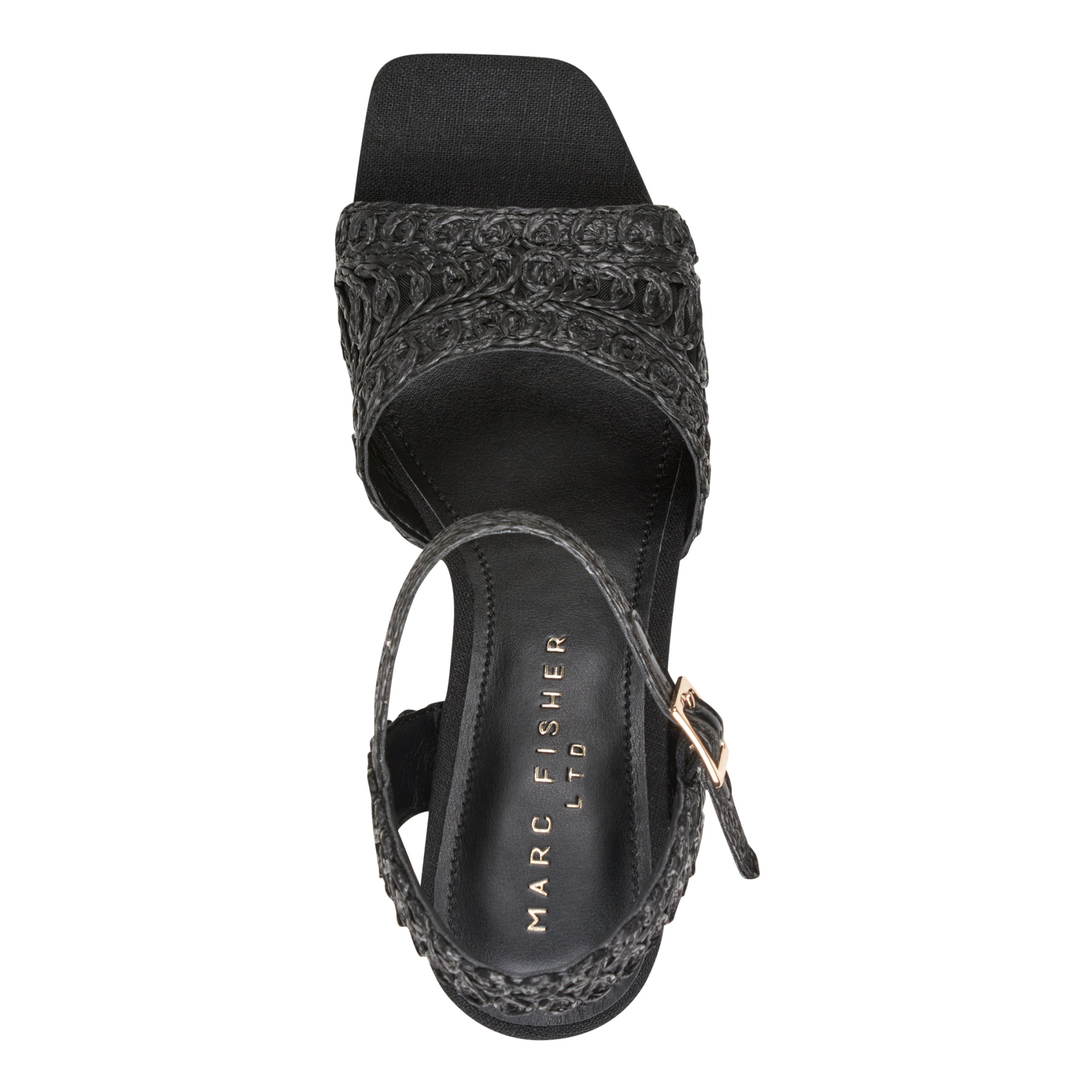 Chayse Platform Sandal - Black Raffia / Marc Fisher Online