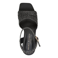 Chayse Platform Sandal - Black Raffia / Marc Fisher Online