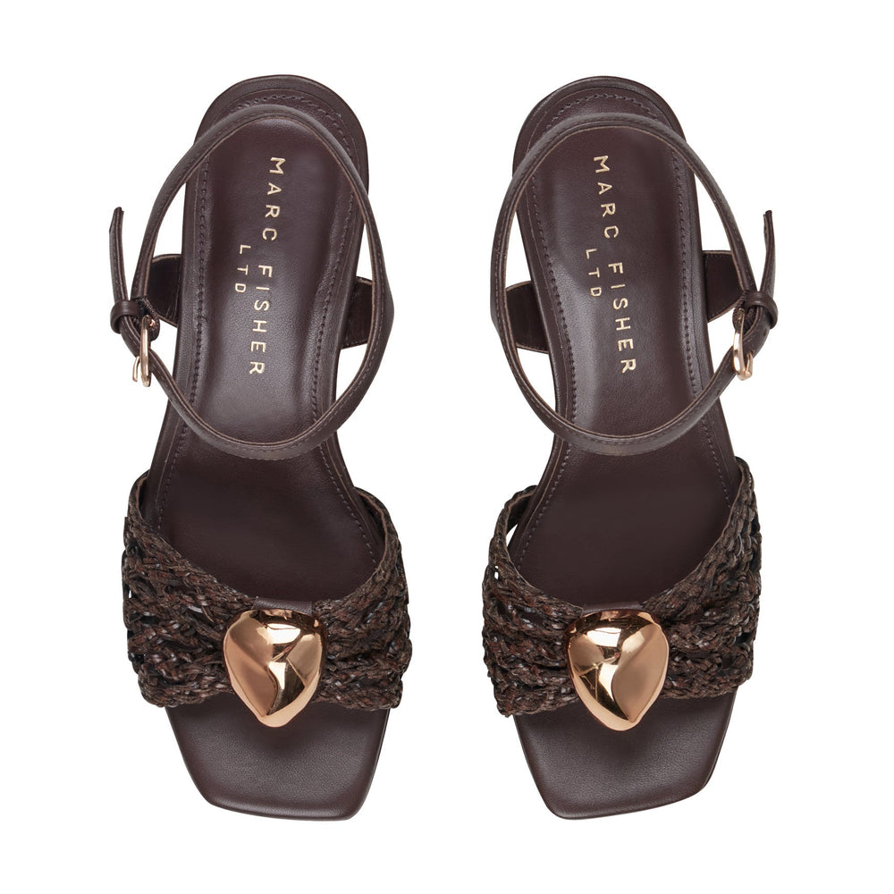 Cabell Platform Sandal - Dark Brown / Marc Fisher Outlet